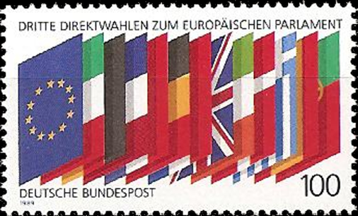 Briefmarken BRD (Bund) 1989, Mi.Nr. 1416, Direktwahlen zum Europäischen Parlament. Postfrisch