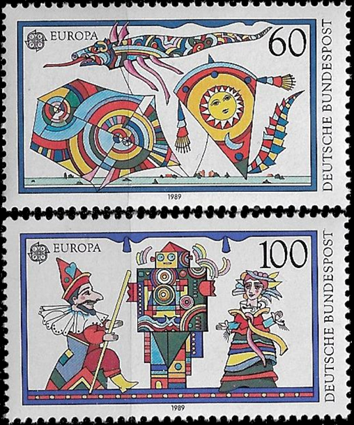 Briefmarken BRD (Bund) 1989, Mi.Nr. 1417-1418, Europa: Kinderspiele. Postfrisch