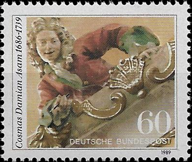 Briefmarken BRD (Bund) 1989, Mi.Nr. 1420, Cosmas Damian Asam. Postfrisch