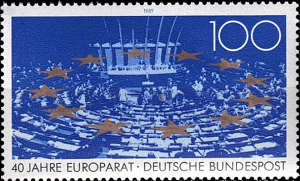 Briefmarken BRD (Bund) 1989, Mi.Nr. 1422, 40 Jahre Europarat. Postfrisch