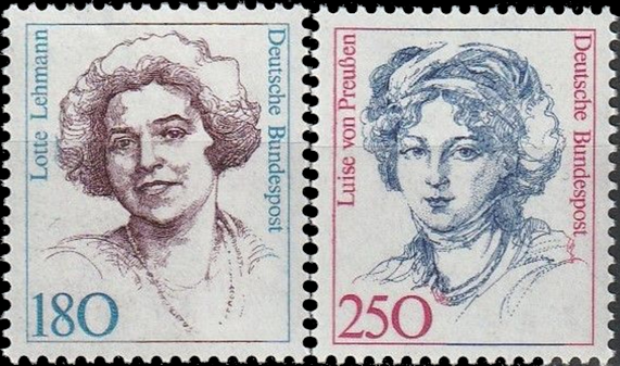Briefmarken BRD (Bund) 1989, Mi.Nr. 1427-1428, Freimarken: Frauen der deutschen Geschichte (IX). Postfrisch