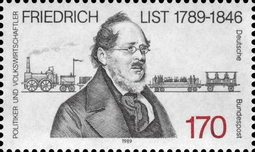 Briefmarken BRD (Bund) 1989, Mi.Nr. 1429, Friedrich List. Postfrisch