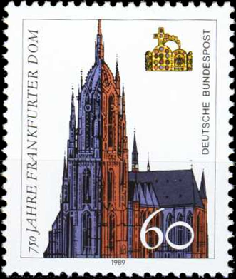 Briefmarken BRD (Bund) 1989, Mi.Nr. 1434, Dom Frankfurt a. M. Postfrisch