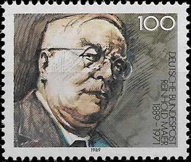 Briefmarken BRD (Bund) 1989, Mi.Nr. 1440, Reinhold Maier. Postfrisch