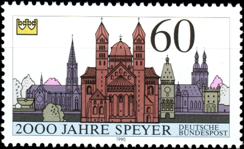Briefmarken BRD (Bund) 1990, Mi.Nr. 1444, 2000 Jahre Speyer. Postfrisch