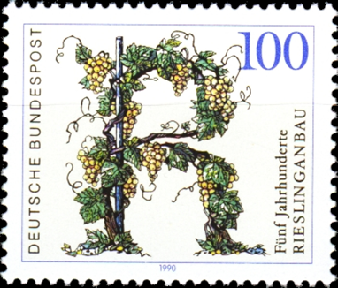 Briefmarken BRD (Bund) 1990, Mi.Nr. 1446, 500 Jahre Rieslinganbau. Postfrisch