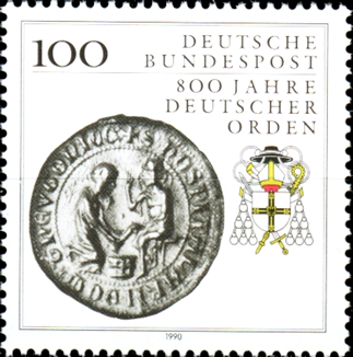 Briefmarken BRD (Bund) 1990, Mi.Nr. 1451, Deutscher Orden. Postfrisch