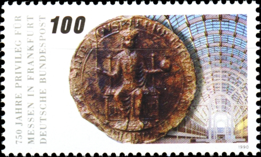 Briefmarken BRD (Bund) 1990, Mi.Nr. 1452, Messen in Frankfurt a. M. Postfrisch