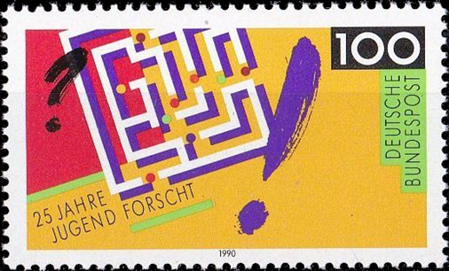Briefmarken BRD (Bund) 1990, Mi.Nr. 1453, Jugend forscht. Postfrisch