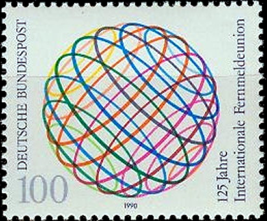 Briefmarken BRD (Bund) 1990, Mi.Nr. 1464, Fernmeldeunion . Postfrisch