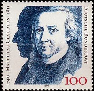 Briefmarken BRD (Bund) 1990, Mi.Nr. 1473, Matthias Claudius. Postfrisch