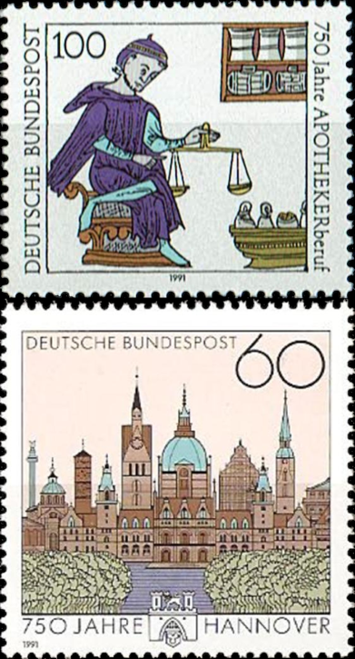 Briefmarken BRD (Bund) 1991, Mi.Nr. 1490, 1491, Postfrisch
