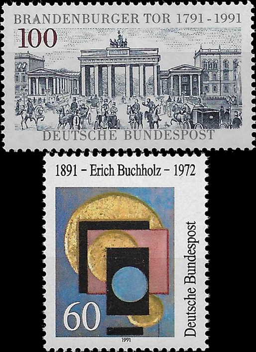 Briefmarken BRD (Bund) 1991, Mi.Nr. 1492, 1493, Postfrisch