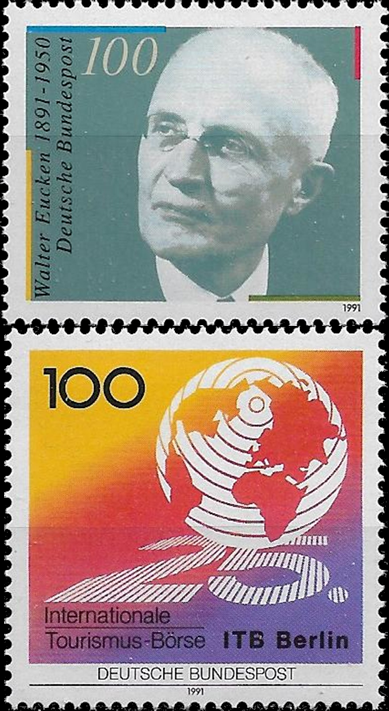Briefmarken BRD (Bund) 1991, Mi.Nr. 1494, 1495, Postfrisch
