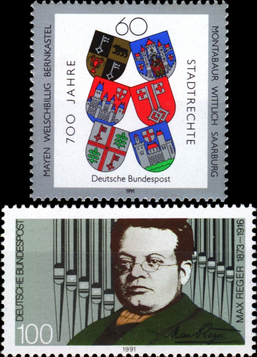 Briefmarken BRD (Bund) 1991, Mi.Nr. 1528, 1529, Postfrisch