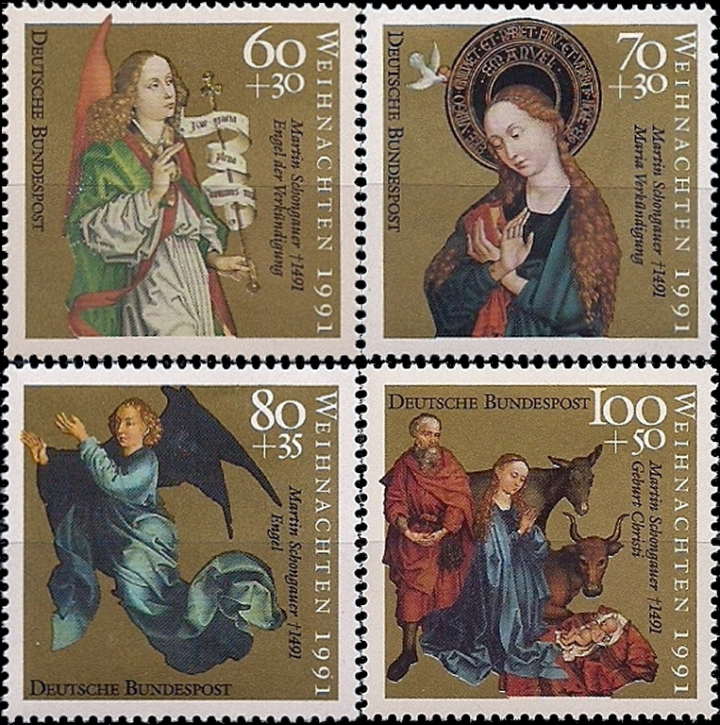 Briefmarken BRD (Bund) 1991, Mi.Nr. 1578-1581, Weihnachten. Postfrisch