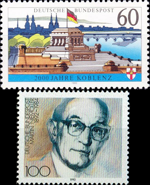 Briefmarken BRD (Bund) 1992, Mi.Nr. 1583, 1584, Postfrisch