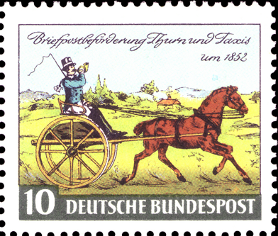 Briefmarken BRD (Bund) 1952, Mi.Nr. 160, Tag der Briefmarke (von Thurn und Taxis). Postfrisch