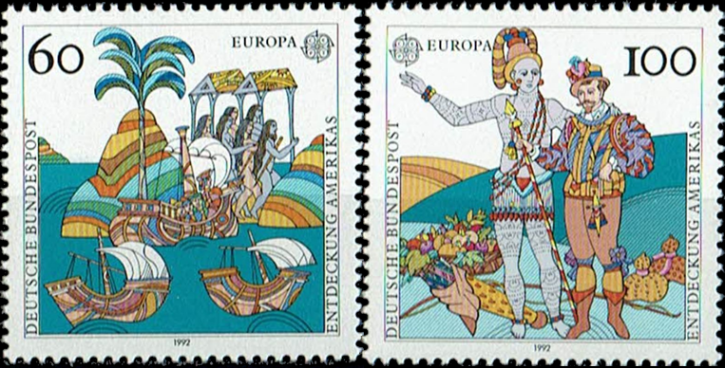 Briefmarken BRD (Bund) 1992, Mi.Nr. 1608-1609, Entdeckung von Amerika. Postfrisch