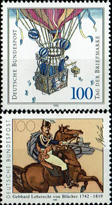 Briefmarken BRD (Bund) 1992, Mi.Nr. 1638, 1641,  Postfrisch