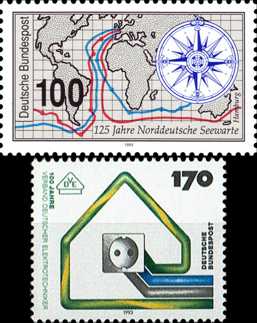 Briefmarken BRD (Bund) 1993, Mi.Nr. 1647, 1648,  Postfrisch
