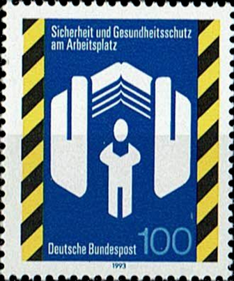 Briefmarken BRD (Bund) 1993, Mi.Nr. 1649,  Sicherheit und Gesundheitsschutz am Arbeitsplatz. Postfrisch