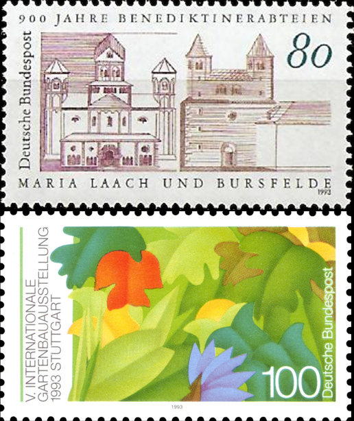 Briefmarken BRD (Bund) 1993, Mi.Nr. 1671, 1672,  Postfrisch