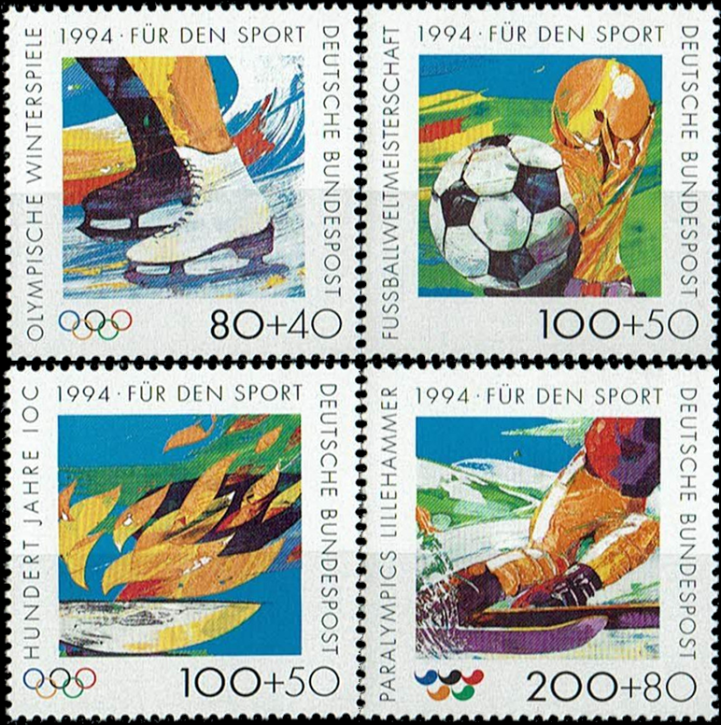 Briefmarken BRD (Bund) 1994, Mi.Nr. 1717-1720, Sporthilfe. Postfrisch