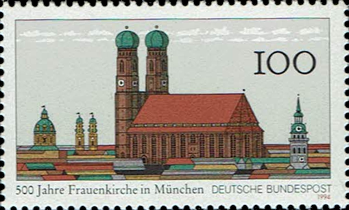 Briefmarken BRD (Bund) 1994, Mi.Nr. 1731, 500 Jahre Frauenkirche, München. Postfrisch