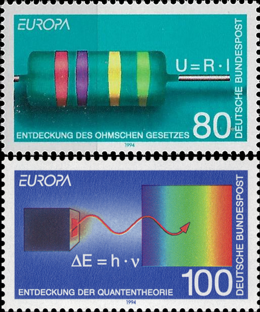 Briefmarken BRD (Bund) 1994, Mi.Nr. 1732-1733, Europa: Entdeckungen und Erfindungen. Postfrisch