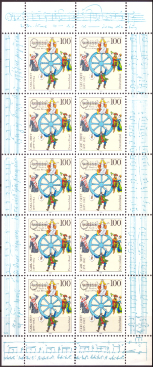 Briefmarken BRD (Bund) 1995, Mi.Nr. 1806 Kleinbogen, Heinrich dem Löwen. Postfrisch
