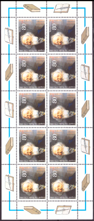 Briefmarken BRD (Bund) 1995, Mi.Nr. 1826 Kleinbogen, Leopold von Ranke. Postfrisch