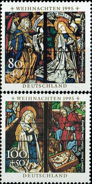 Briefmarken BRD (Bund) 1995, Mi.Nr. 1831-1832, Weihnachten. Postfrisch