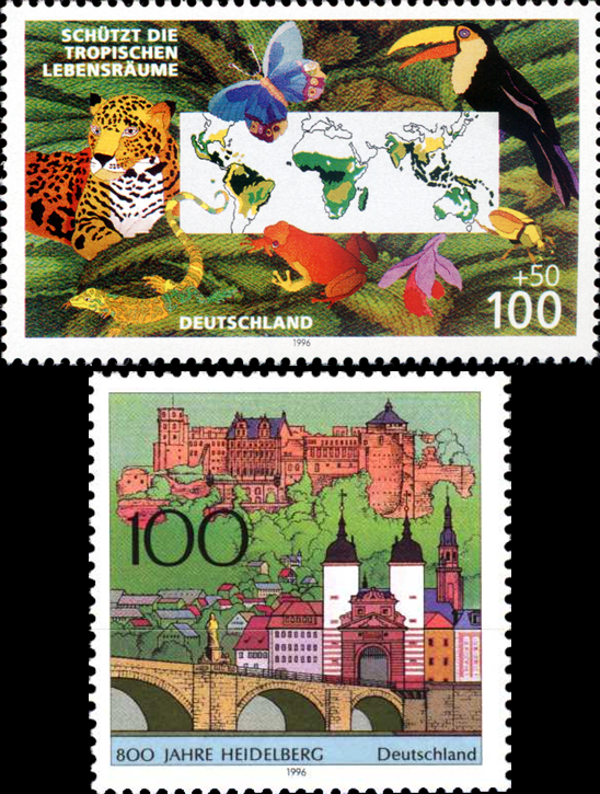Briefmarken BRD (Bund) 1996, Mi.Nr. 1867, 1868, Postfrisch