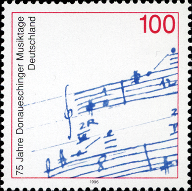 Briefmarken BRD (Bund) 1996, Mi.Nr. 1890, 75 Jahre Donaueschinger Musiktage, Postfrisch