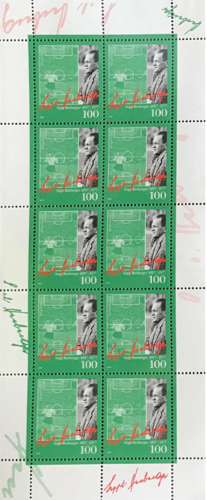 Briefmarken BRD (Bund) 1997, Mi.Nr. 1896 Kleinbogen, Sepp Herberger. Postfrisch