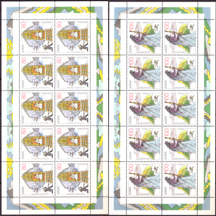 Briefmarken BRD (Bund) 1997, Mi.Nr. 1915-1916 Kleinbogensatz, Europa: Sagen und Legenden. Postfrisch