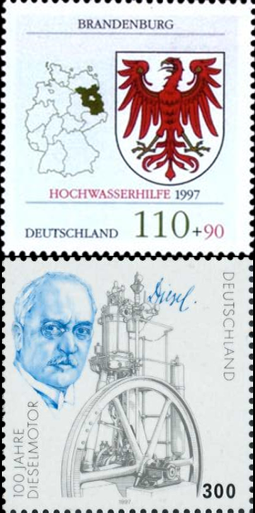 Briefmarken BRD (Bund) 1997, Mi.Nr. 1941, 1942, Postfrisch