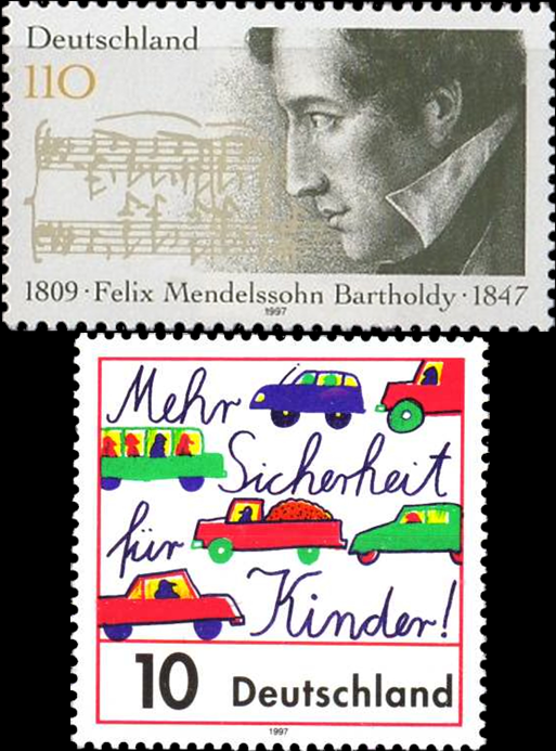 Briefmarken BRD (Bund) 1997, Mi.Nr. 1953, 1954, Postfrisch