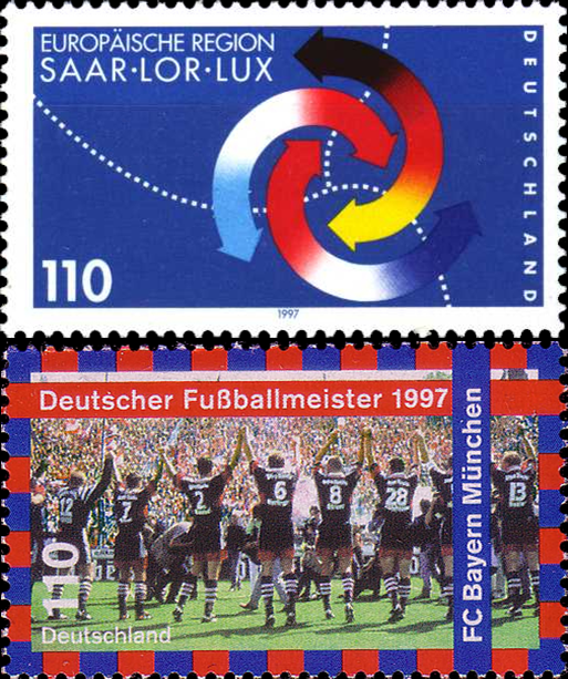 Briefmarken BRD (Bund) 1997, Mi.Nr. 1957, 1958, Postfrisch