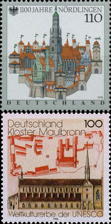 Briefmarken BRD (Bund) 1998, Mi.Nr. 1965, 1966, Postfrisch