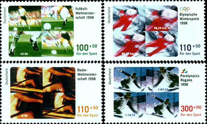 Briefmarken BRD (Bund) 1998, Mi.Nr. 1968-1971,  Sporthilfe. Postfrisch