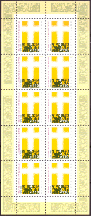 Briefmarken BRD (Bund) 1998, Mi.Nr. 1995 Kleinbogen, Katholikentage. Postfrisch