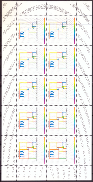 Briefmarken BRD (Bund) 1998, Mi.Nr. 2005 Kleinbogen, Mathematikerkongress. Postfrisch