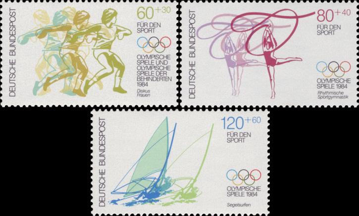 Briefmarken BRD (Bund) 1984, Mi.Nr. 1206-1208, Olympische Sommerspiele. Postfrisch
