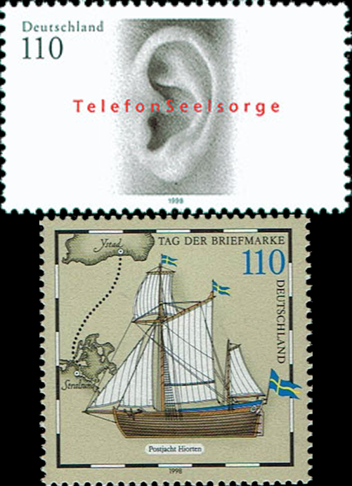 Briefmarken BRD (Bund) 1998, Mi.Nr. 2021, 2022, Postfrisch