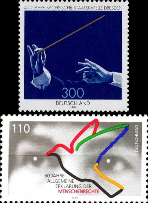 Briefmarken BRD (Bund) 1998, Mi.Nr. 2025, 2026, Postfrisch