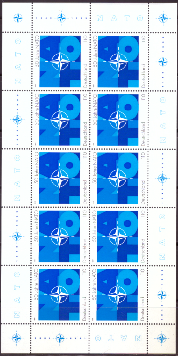 Briefmarken BRD (Bund) 1999, Mi.Nr. 2039 Kleinbogen, NATO. Postfrisch