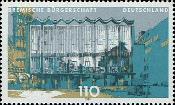 Briefmarken BRD (Bund) 1999, Mi.Nr. 2040, Landesparlamente in Deutschland (IV). Postfrisch