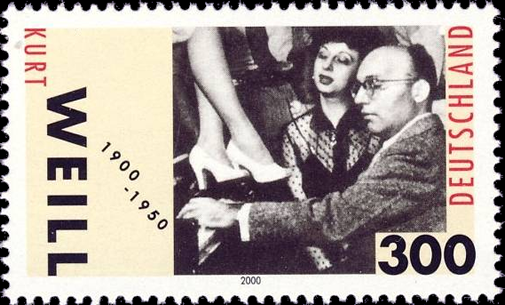 Briefmarken BRD (Bund) 1999, Mi.Nr. 100. Geburtstag von Kurt Weill. Postfrisch